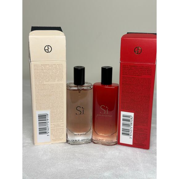 2pc Giorgio Armani Si & Si Passione Eau de Parfums - Picture 2 of 2